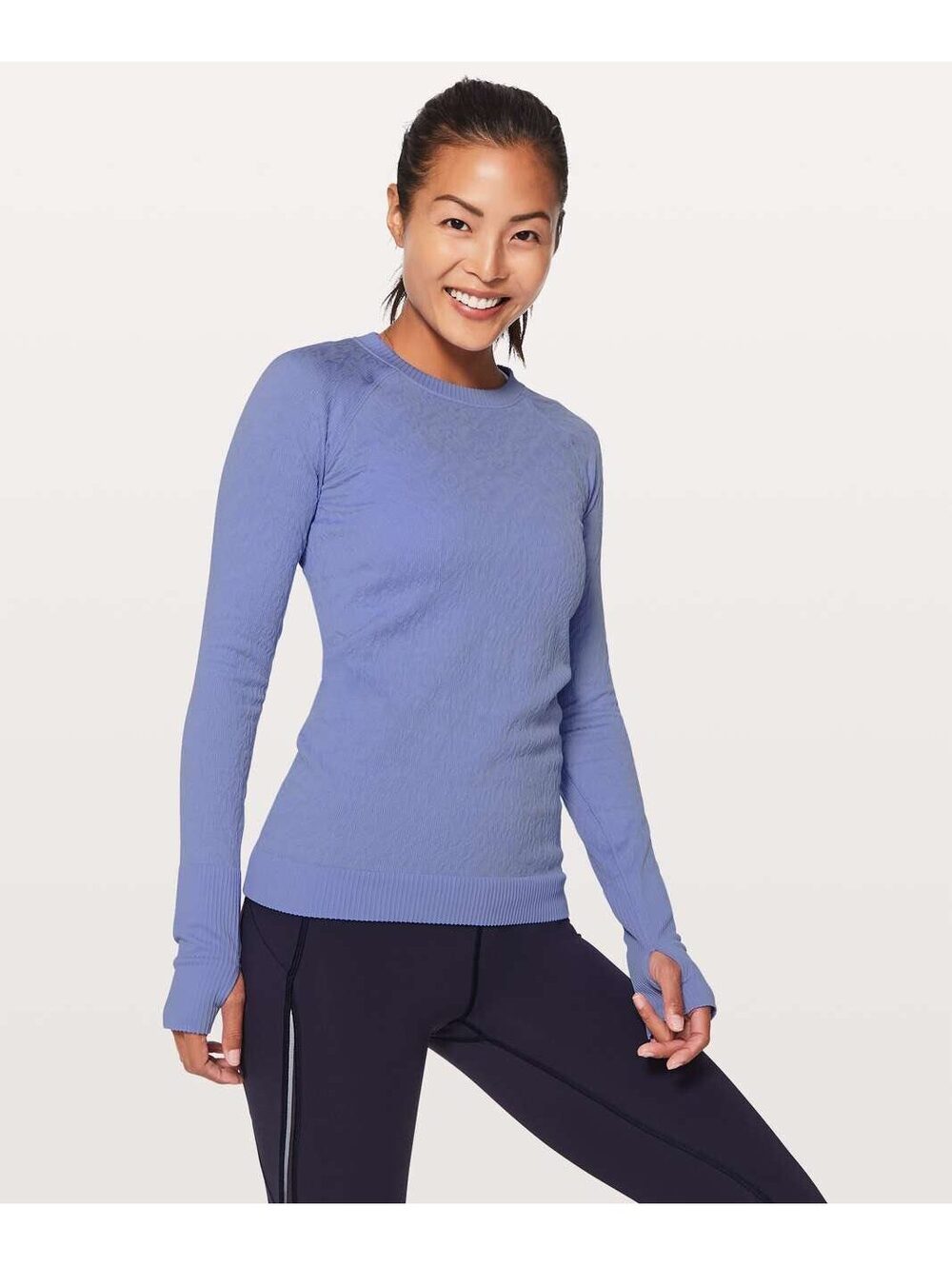 Lululemon Rest Less Long Sleeve Top Hydrangea Blue Size 6